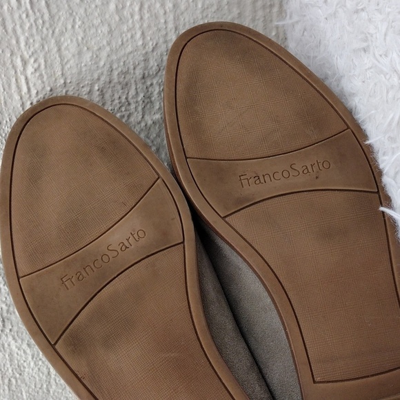 Franco Sarto Hadden Tan Suede Leather Almond Toe Low Heel Slip On Loafer Shoe - Picture 8 of 16